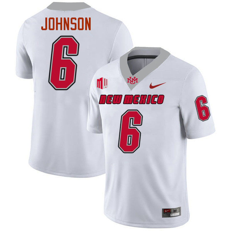 Keagan Johnson UNM Lobos Jersey,New Mexico Lobos Football Jersey,Uniforms-White